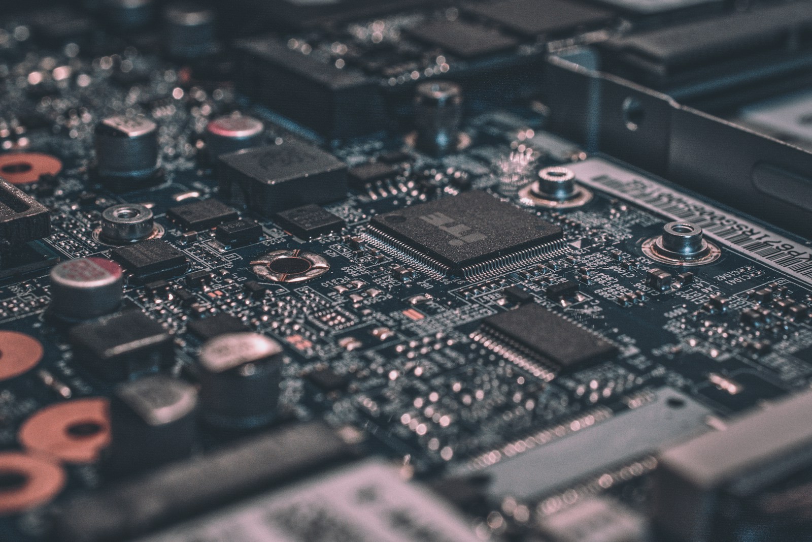 Corrosion on a circuit board treated during water damaged laptop data recovery in Perth